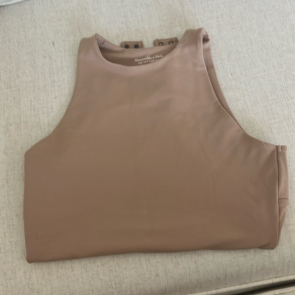 Abercrombie & Fitch soft A&F collection double layer bodysuit with open back